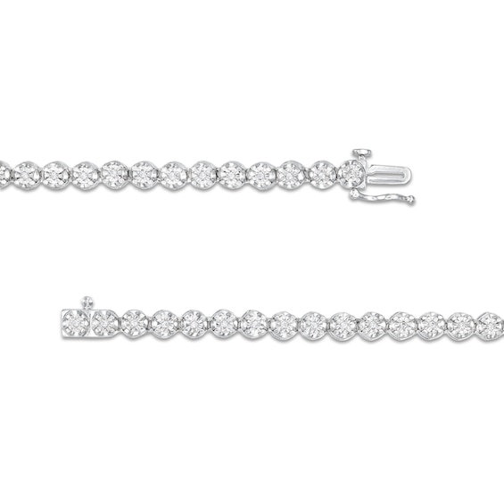 Sterling Silver Diamond Tennis Necklace - 20"