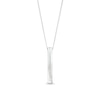 Thumbnail Image 1 of Sterling Silver Engravable Four Sided Bar Pendant - 18"