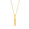 Thumbnail Image 1 of 14K Gold Plated Engravable Four Sided Bar Pendant -18"