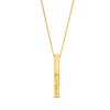 Thumbnail Image 0 of Engravable Four Sided Bar Personalized Necklace in Sterling Silver with 14K Gold Plate