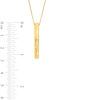 Thumbnail Image 2 of 14K Gold Plated Engravable Four Sided Bar Pendant -18"