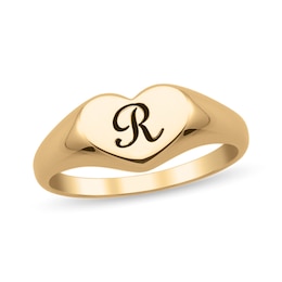 Heart Initial Personalized Ring (1 Letter)