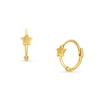 Thumbnail Image 1 of Child's Star Huggie Hoops in 10K Solid Gold