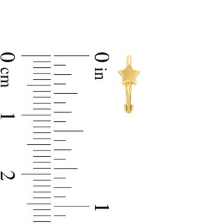 Child's Star Huggie Hoops in 10K Solid Gold