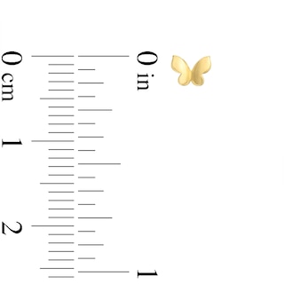 Child's Butterfly Stud Earrings in 10K Solid Gold