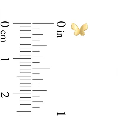Child's Butterfly Stud Earrings in 10K Solid Gold