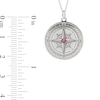 Thumbnail Image 1 of Sterling Silver ​​​​​​​Engravable Compass Curb Chain Necklace