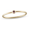 Thumbnail Image 0 of 10K Gold Purple CZ Bezel-Set Ring