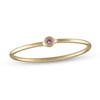 Thumbnail Image 1 of 10K Gold Pink CZ Bezel-Set Ring
