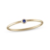 Thumbnail Image 0 of 10K Gold Blue CZ Bezel-Set Ring