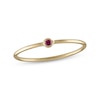 Thumbnail Image 1 of 10K Gold Red CZ Bezel-Set Ring