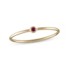 Thumbnail Image 0 of 10K Gold Red CZ Bezel-Set Ring