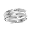 Thumbnail Image 1 of Engravable Wedding Band Ring Set in Sterling Silver (2 Rings)