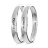 Thumbnail Image 2 of Engravable Wedding Band Ring Set in Sterling Silver (2 Rings)