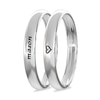 Thumbnail Image 3 of Engravable Wedding Band Ring Set in Sterling Silver (2 Rings)