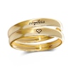 Thumbnail Image 2 of 14K Gold Plate Engravable Ring  Band Set (2 Rings)
