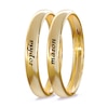 Thumbnail Image 3 of 14K Gold Plate Engravable Ring  Band Set (2 Rings)