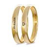 Thumbnail Image 4 of 14K Gold Plate Engravable Ring  Band Set (2 Rings)