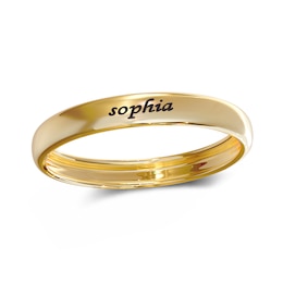 14K Gold Plate Engravable Ring Band