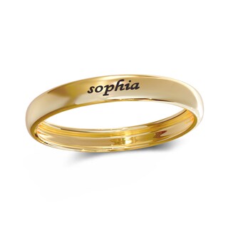 14K Gold Plate Engravable Ring Band