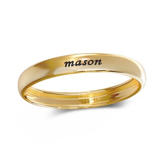 14K Gold Plate Engravable Ring Band