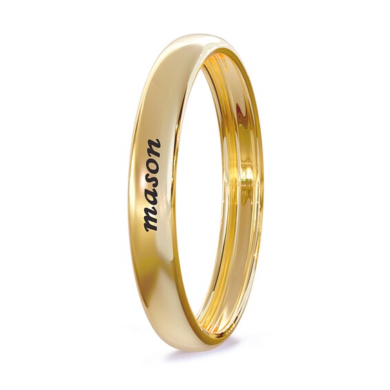 14K Gold Plate Engravable Ring Band