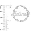 Thumbnail Image 1 of Personalized Curling Name Hoop Earrings in Sterling Silver