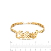 Thumbnail Image 2 of Personalized Script Name XO Stampato Bracelet in Sterling Silver with 14K Gold Plate