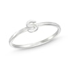 Thumbnail Image 0 of Personalized Lowercase Single Initial Ring in Sterling Silver