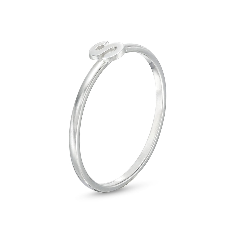 Personalized Lowercase Single Initial Ring in Sterling Silver