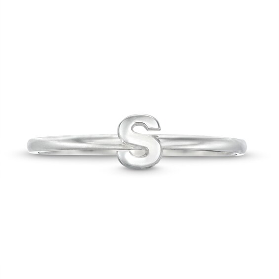 Sterling Silver Personalized Lowercase Single Initial Ring