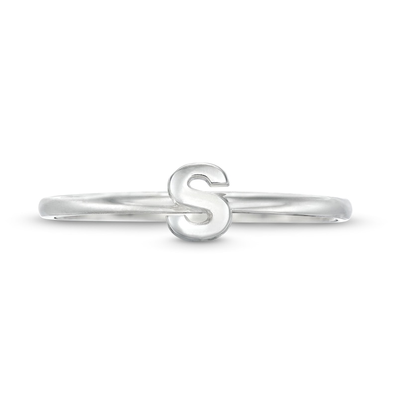 Personalized Lowercase Single Initial Ring in Sterling Silver