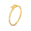Thumbnail Image 1 of Personalized Lowercase Single Initial Ring in Sterling Silver with 14K Gold Plate