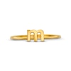 Thumbnail Image 2 of Personalized Lowercase Single Initial Ring in Sterling Silver with 14K Gold Plate