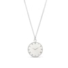 Thumbnail Image 0 of  Engravable Roman Numeral Birth Clock Curb Chain Necklace in Sterling Silver - 18"