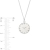 Thumbnail Image 2 of  Engravable Roman Numeral Birth Clock Curb Chain Necklace in Sterling Silver - 18"