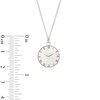 Thumbnail Image 2 of  Engravable Roman Numeral Birth Clock Curb Chain Necklace in Sterling Silver - 18"