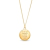 Thumbnail Image 2 of 14K Gold Plated Engravable Roman Numeral Birth Clock Pendant - 18"