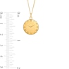 Thumbnail Image 3 of 14K Gold Plated Engravable Roman Numeral Birth Clock Pendant - 18"