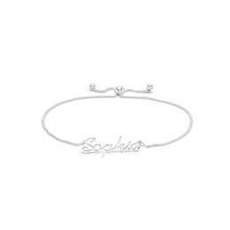Personalized Name Bolo Bracelet in Sterling Silver - 7.5&quot;