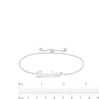 Personalized Name Bolo Bracelet in Sterling Silver - 7.5"