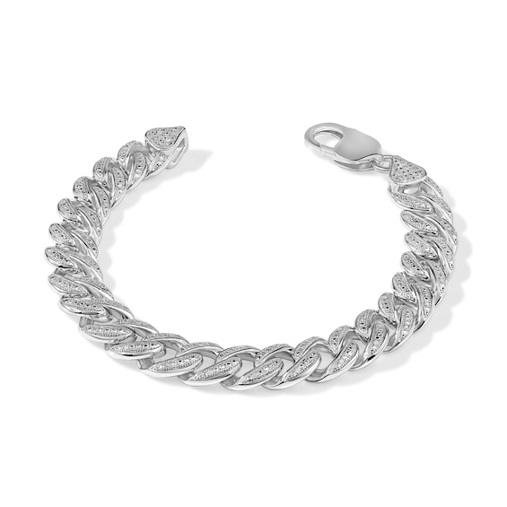 1/6 CT. T.W. Diamond Link Chain Bracelet in Solid Sterling Silver - 7.5"