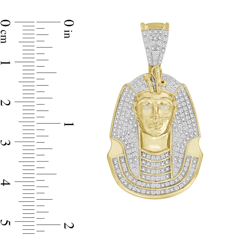 Main Image 2 of ​​​​​​​1/5 CT. T.W. Diamond Pharaoh Necklace Charm in Sterling Silver with 14K Gold Plate