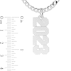 Thumbnail Image 1 of Personalized Vertical Block Number Curb Chain Necklace in Sterling Silver