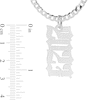 Thumbnail Image 1 of Vertical Gothic Number Curb Chain Necklace in Sterling Silver