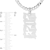Thumbnail Image 2 of Sterling Silver Personalized Vertical Gothic Number Curb Chain - 18"