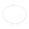 Thumbnail Image 1 of Sterling Silver Two Initial Charm Anklet