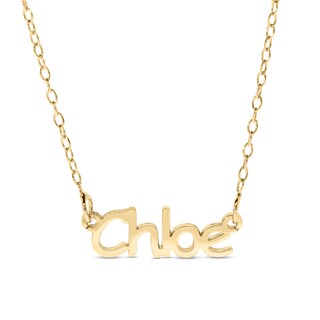 14K Gold Plated Dainty Name Rolo Chain