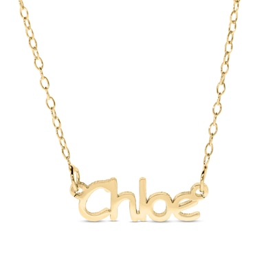14K Gold Plated Dainty Name Rolo Chain