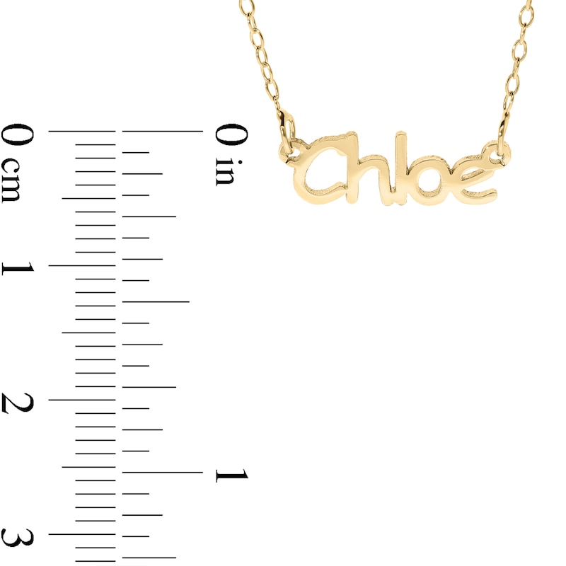 14K Gold Plated Dainty Name Rolo Chain